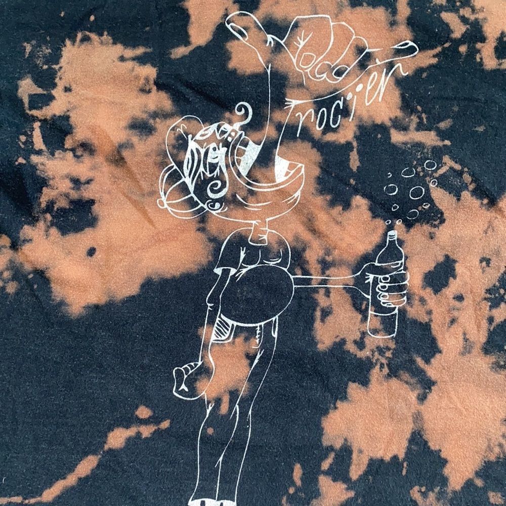 80s bleach-splash “Rocier” cropped tee - Picture 3 of 3